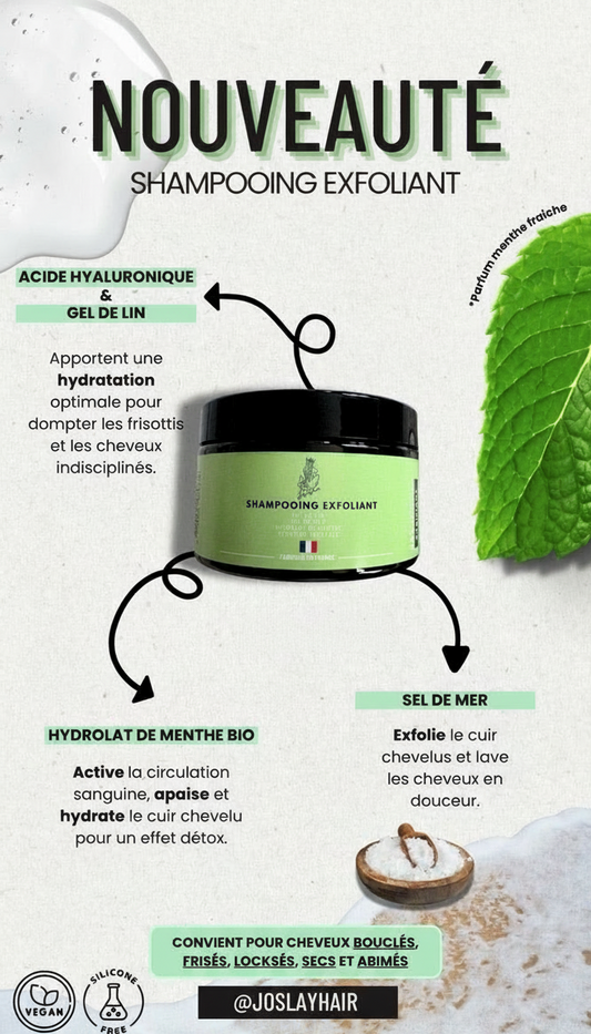 SHAMPOOING GOMMAGE EXFOLIANT CLAIRIFIANT ANTIPELLICULAIRE